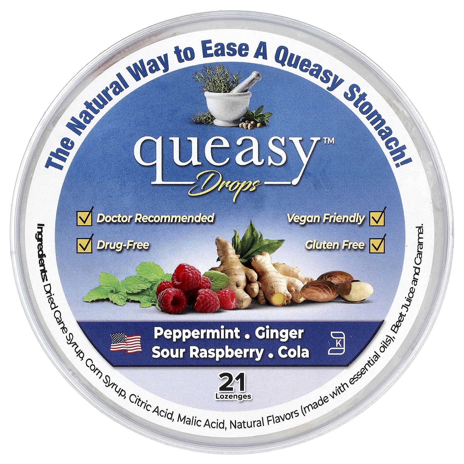 Preggie, Queasy Drops®, Assorted, 21 Pieces