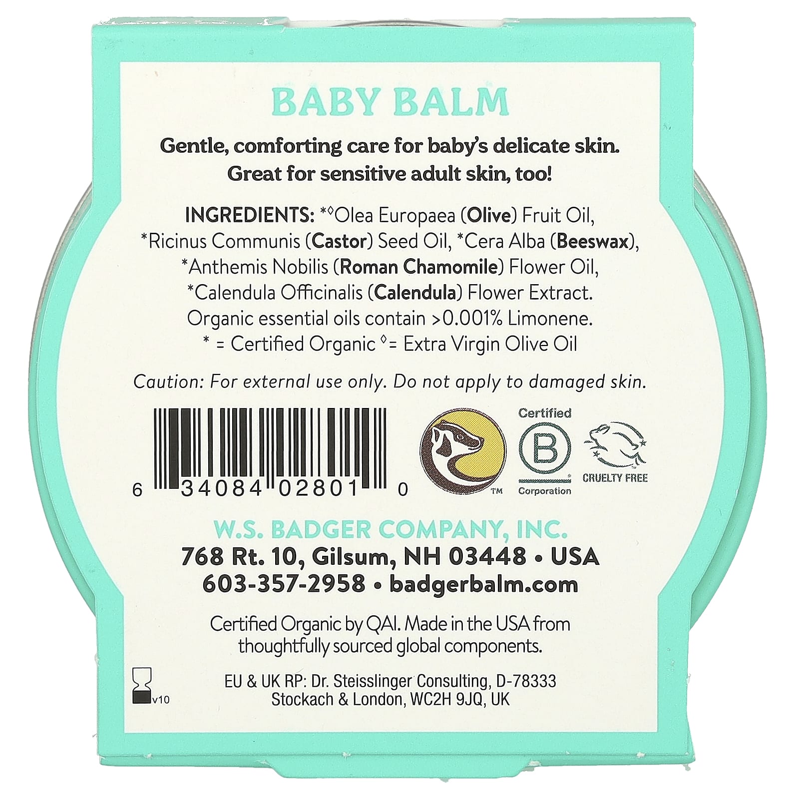 Badger, Organic Baby Balm, Chamomile and Calendula, 2 oz (56 g)