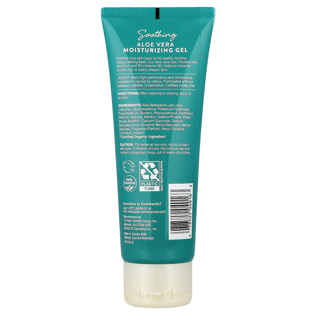 Jason Natural, Soothing Aloe Vera, Moisturizing Gel, 4 oz (113 g)