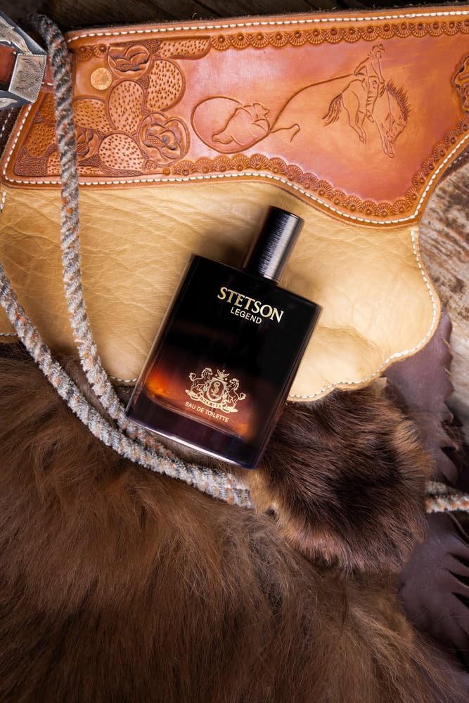Stetson Legend Eau de Toilette Spray for Men, Bold Woody Citrus Fragrance, 3.4 Fl Oz