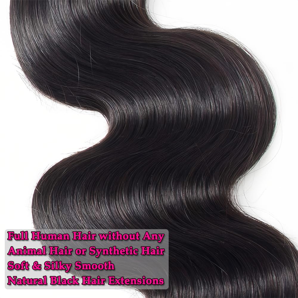 12A Natural Black Brazilian Body Wave Human Hair Bundles