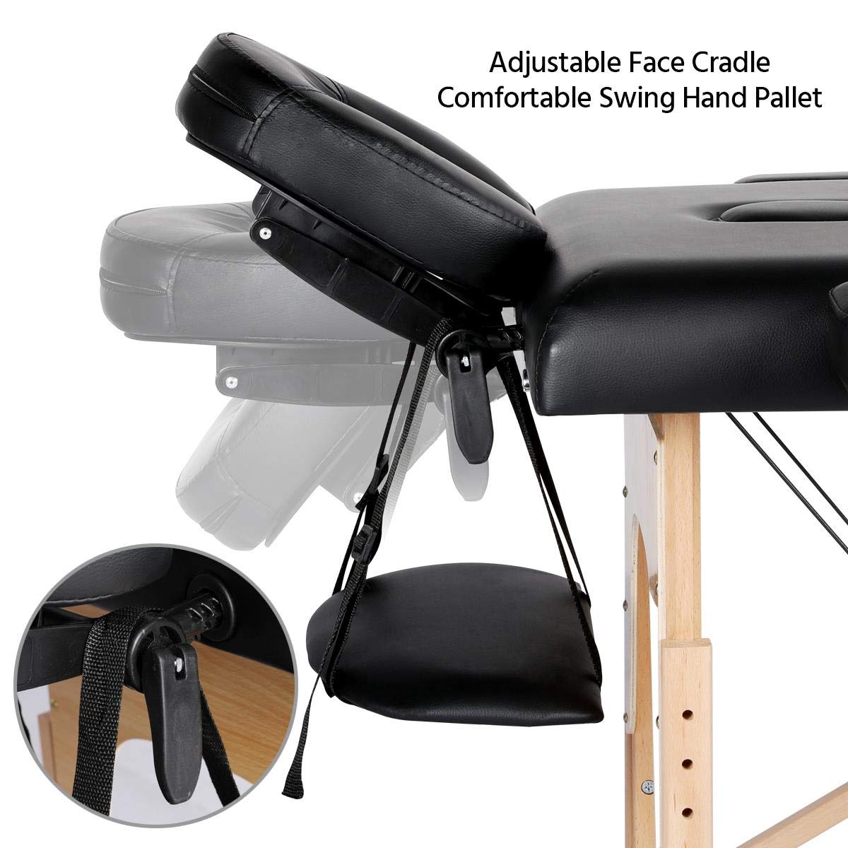 Topeakmart Portable Folding Adjustable Massage Bed