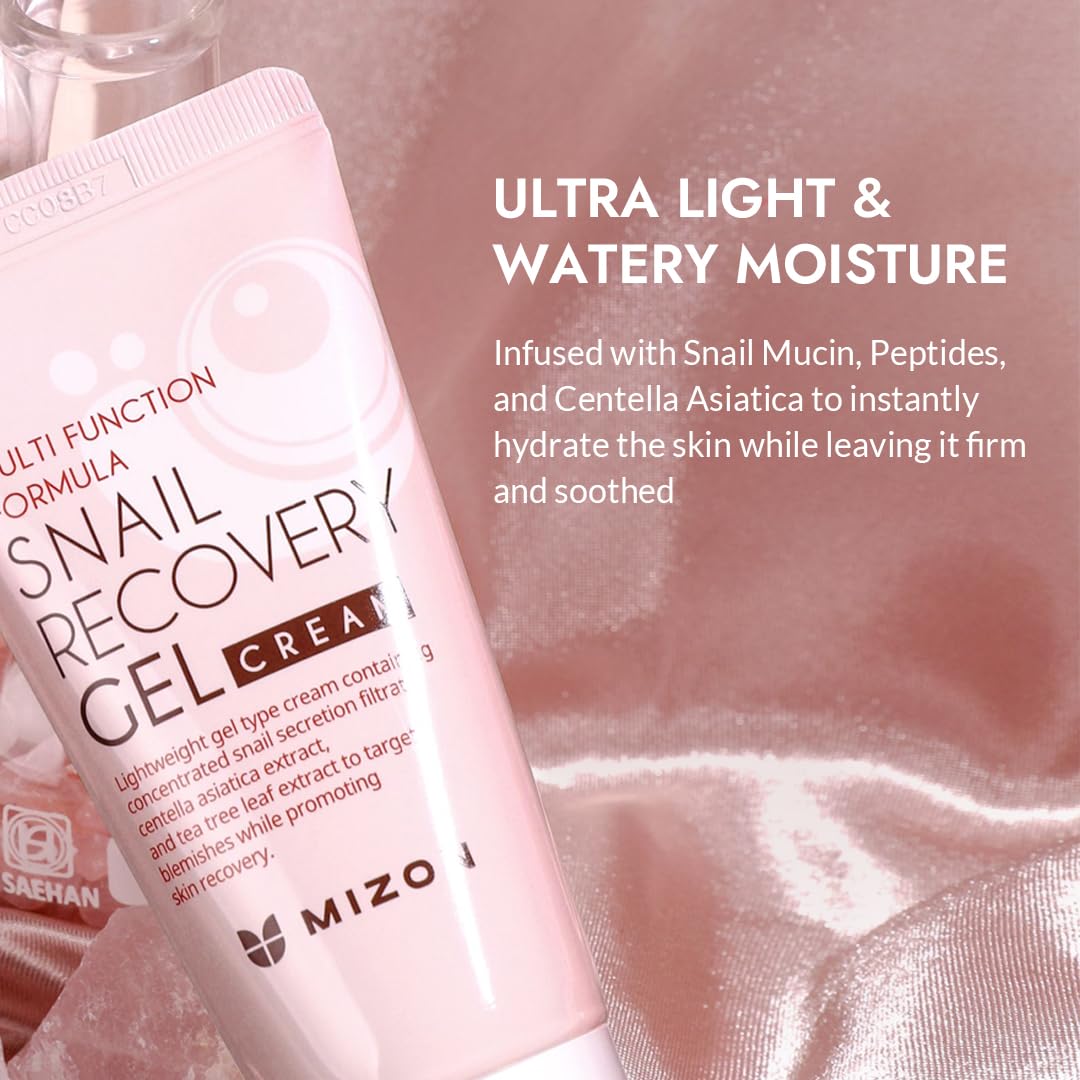 MIZON Snail Recovery Gel Cream with Snail Mucin, Peptides and Niacinamide