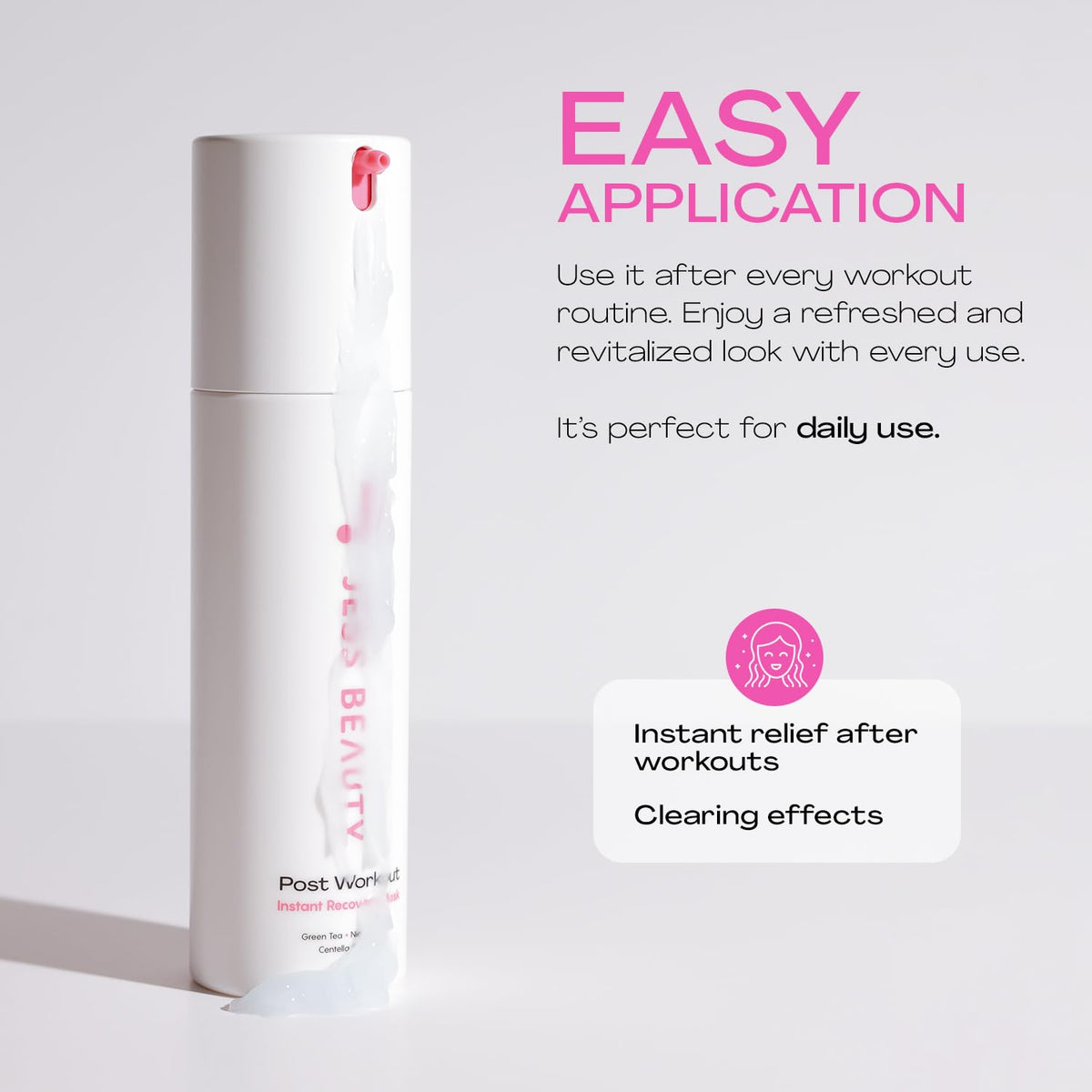 JESS BEAUTY Lightweight Face Moisturizer Gel with Niacinamide & Centella Asiatica