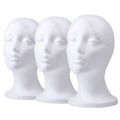 Foraineam Foam Mannequin Wig Heads, 3-Piece Female Display Stands