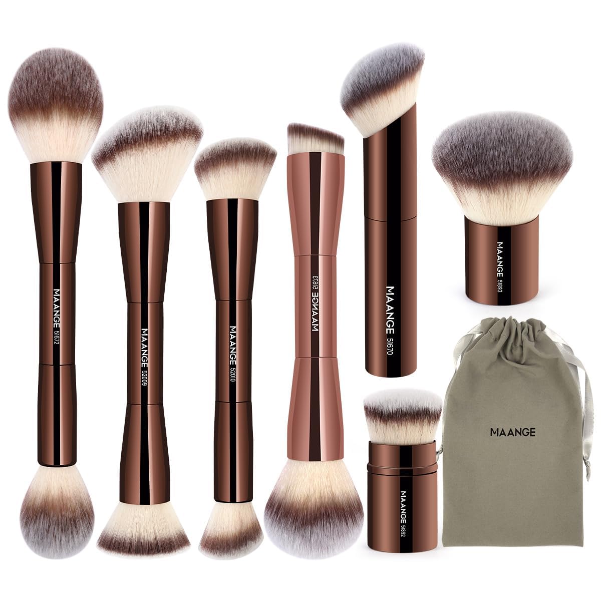 MAANGE Double-Ended Makeup Brush Set