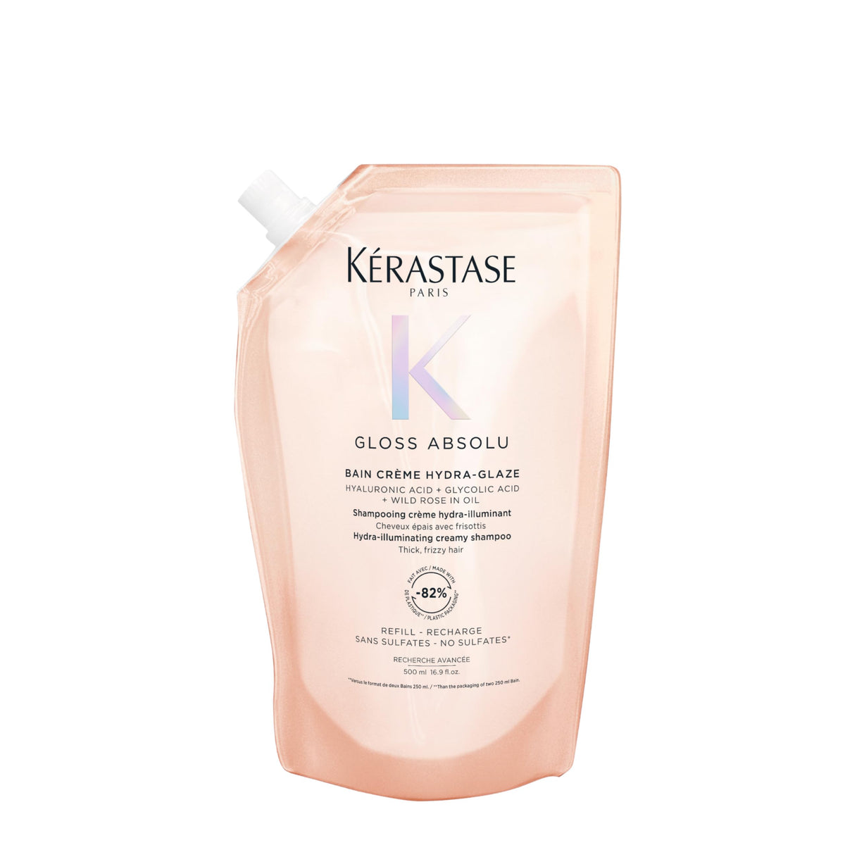 Kérastase Gloss Absolu Bain Crème Hydra-Illuminating Refill Shampoo, 16.9 Fl Oz