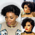 Rebecca Fashion Human Hair Curly Pixie Cut Lace Front Wig