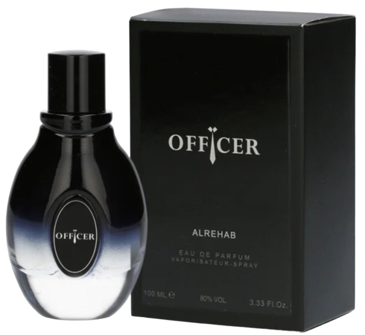 Al Rehab Officer Eau de Parfum Spray, Citrus Aromatic Woody Leather Fragrance