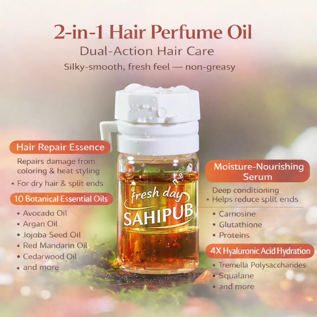 Hair Perfume Oil Gift Set, 40 Mini Bottles with 10 Scents