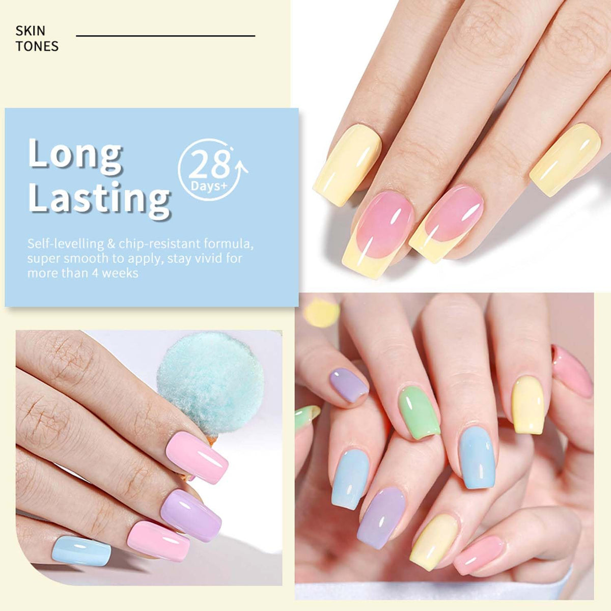 JR Gel Nail Polish Set - Soak-Off UV LED Nail Color