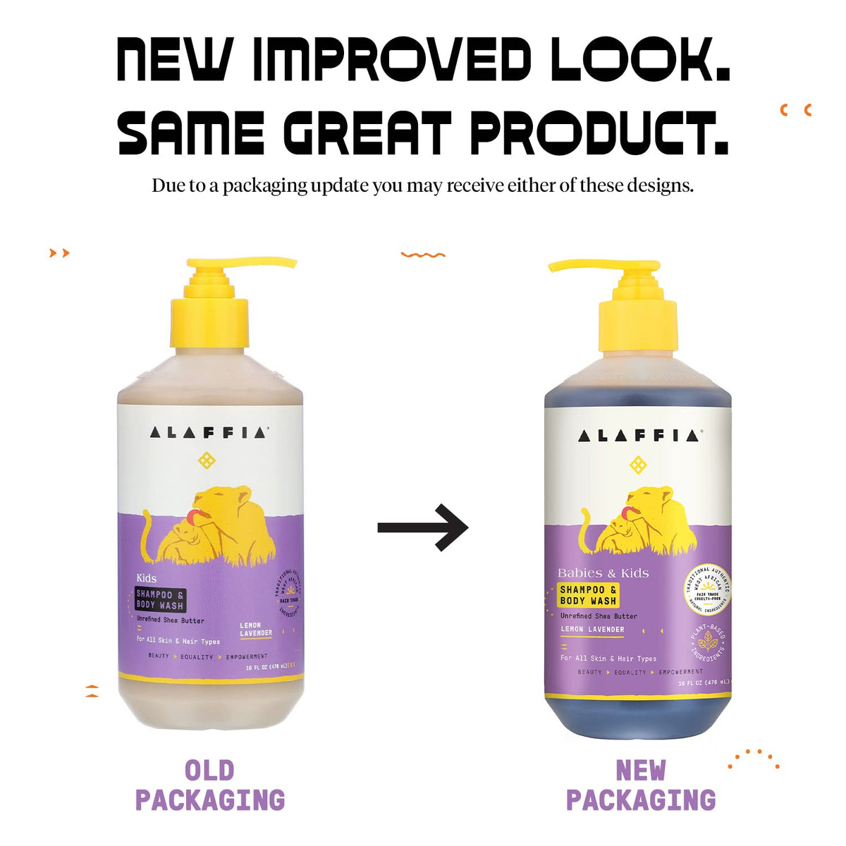 Alaffia Babies & Kids Lemon Lavender Shampoo & Body Wash, 16 Fl Oz