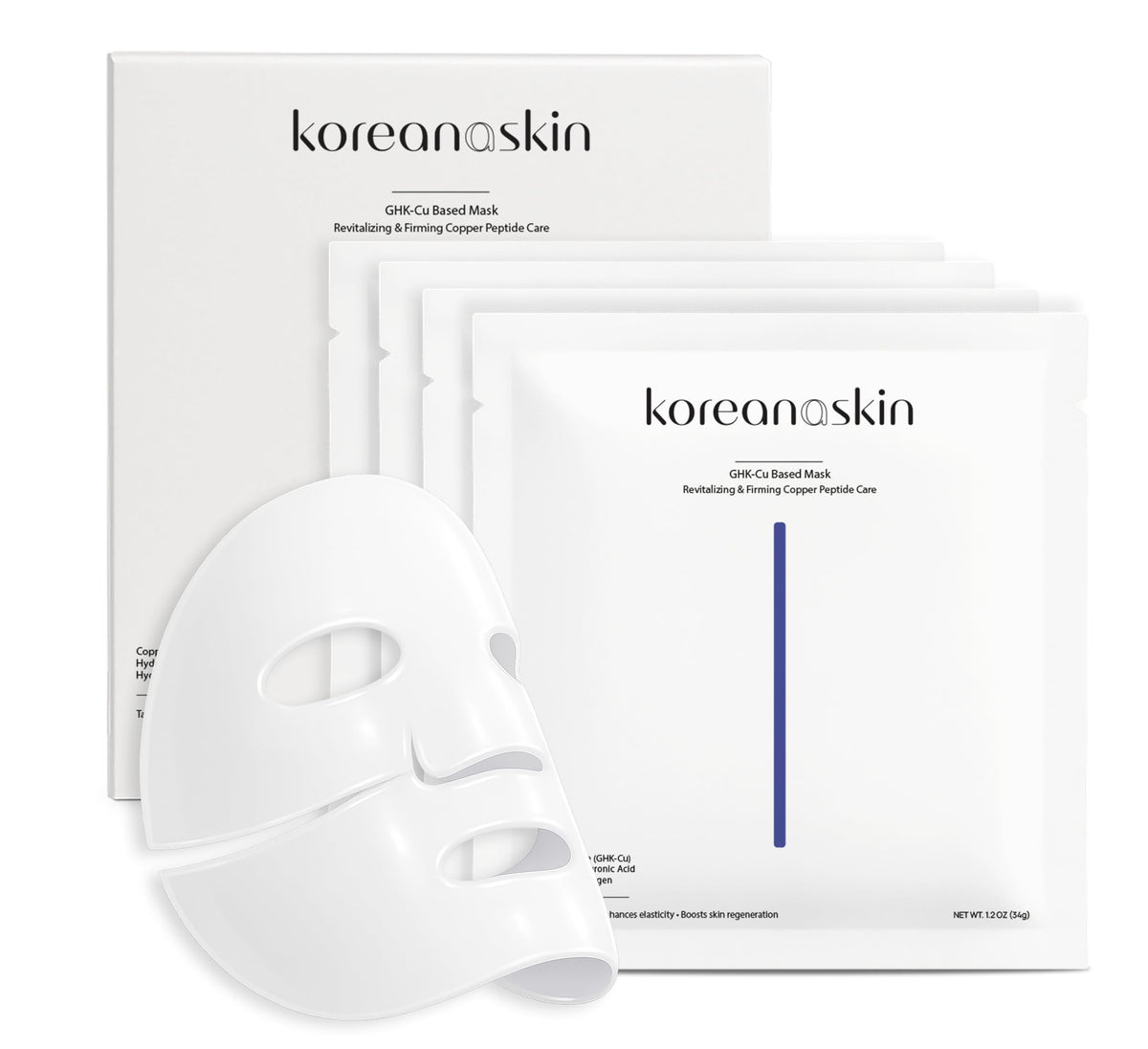GHK-Cu Copper Peptide Hydrogel Face Mask for Skin Repair and Firming