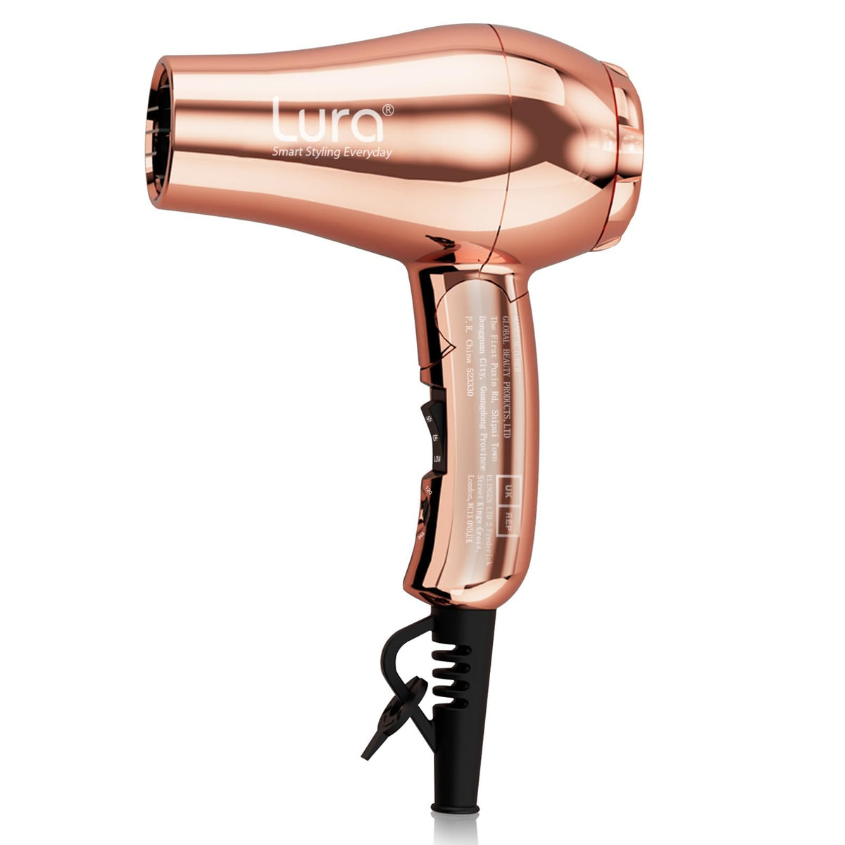 LURA Mini Portable Travel Hair Dryer with Dual Voltage
