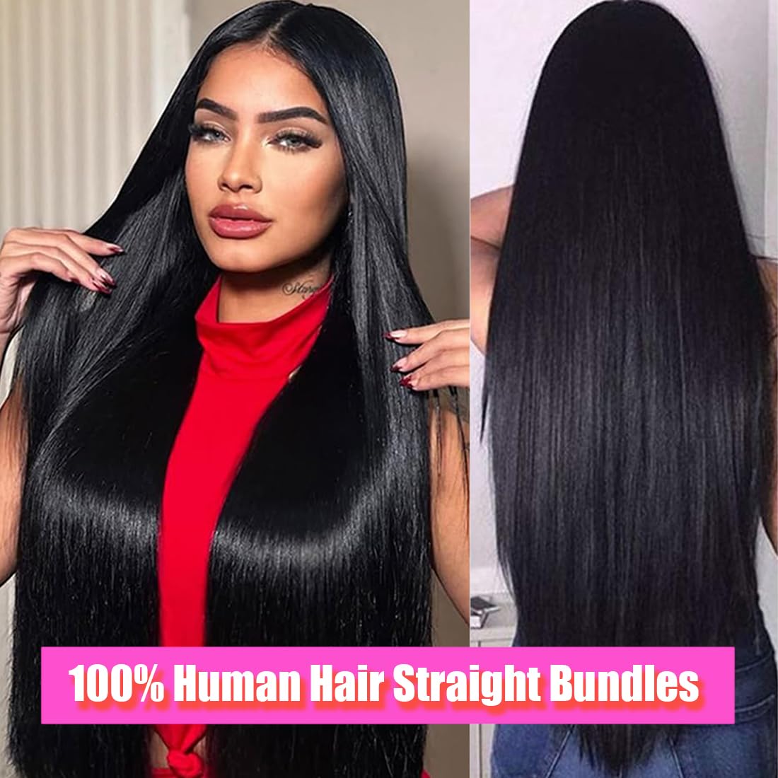 12A 100% Unprocessed Brazilian Virgin Human Hair Straight Bundles