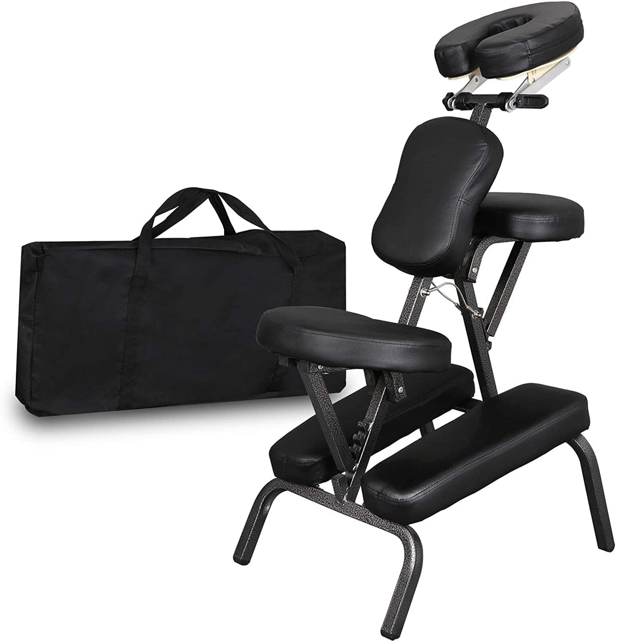 JupiterForce Portable Foldable Massage Chair with Adjustable 4-Inch Face Cradle