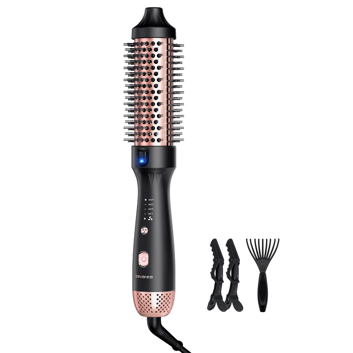 ZAVAREA 1.5-Inch Thermal Brush with Ceramic Barrel and Dual Voltage