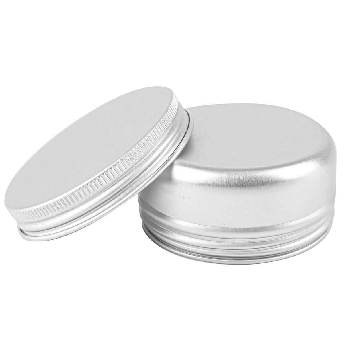 Foraineam 60 Pack 1.7 oz Aluminum Lip Balm Tins with Screw Top Lids