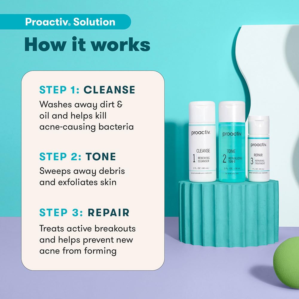 Proactiv 3-Step Benzoyl Peroxide Acne Treatment System