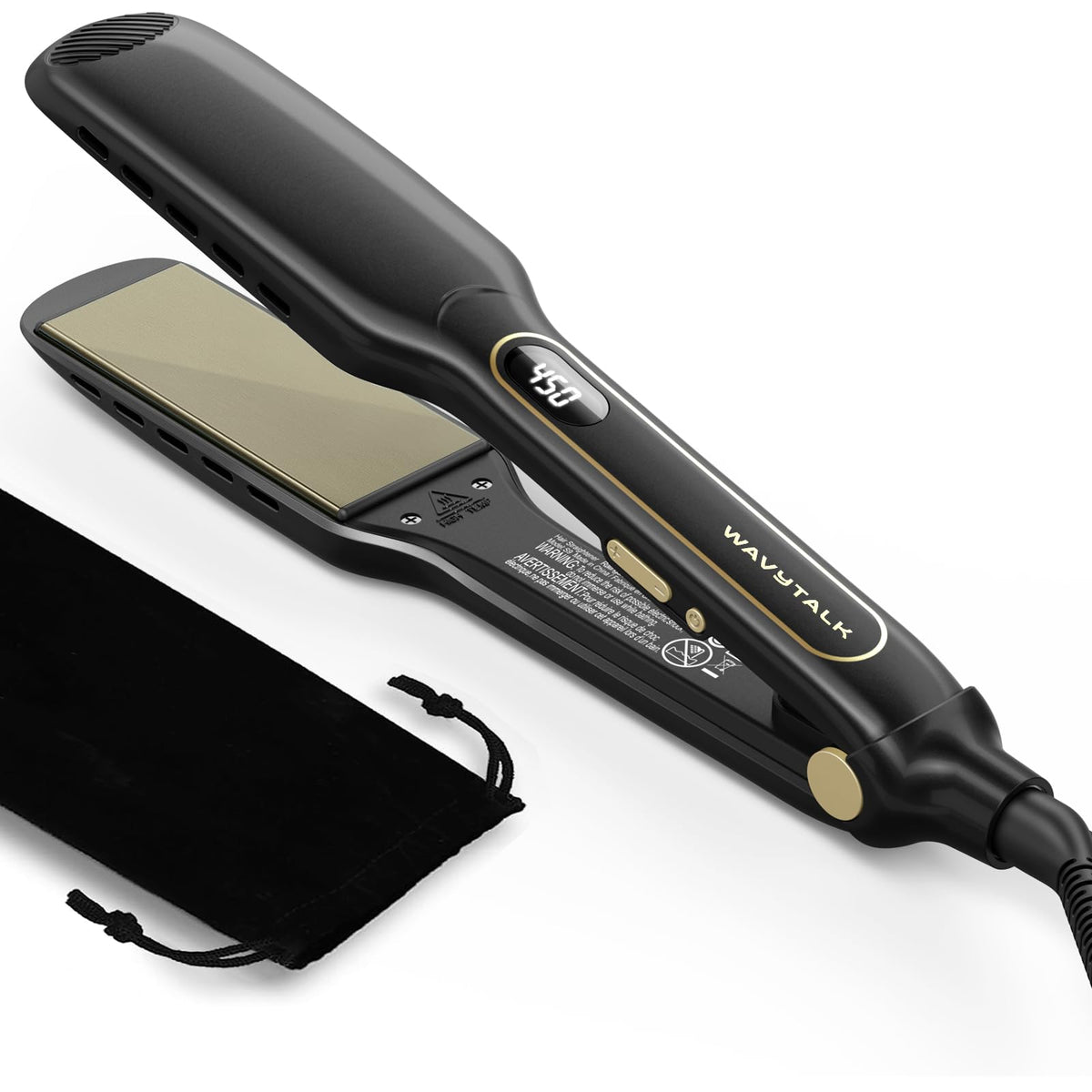 Wavytalk Wet-to-Straight Hair Straightener, 1.7-Inch Vent Flat Iron