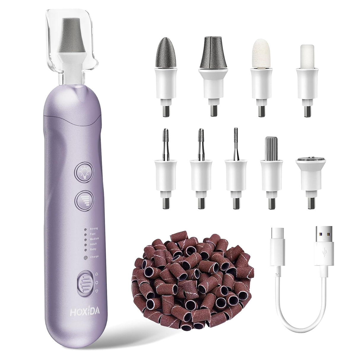Hoxida Rechargeable Electric Nail Drill Kit for Manicure and Pedicure