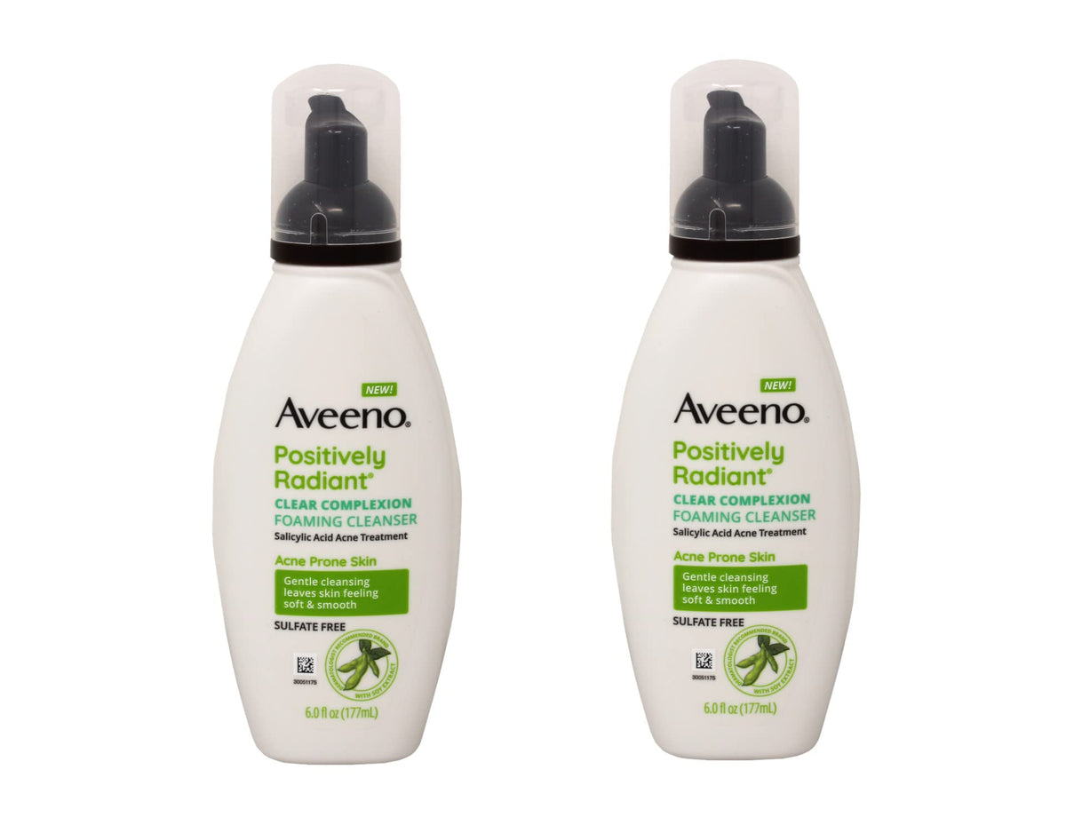 Aveeno Active Naturals Clear Complexion Foaming Cleanser 6 oz Pack of 2