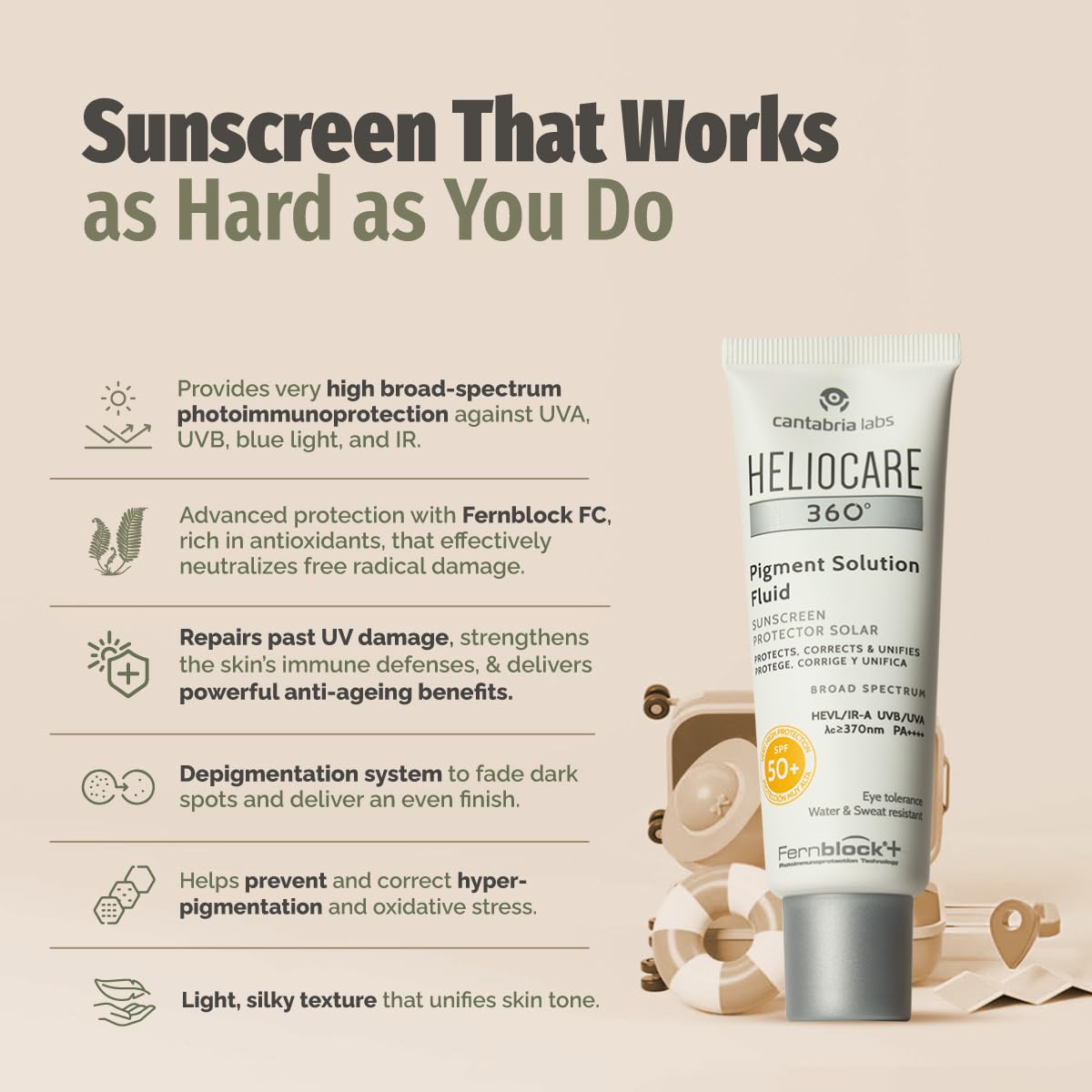 Heliocare 360 Pigment Solution Fluid SPF50, 50ml