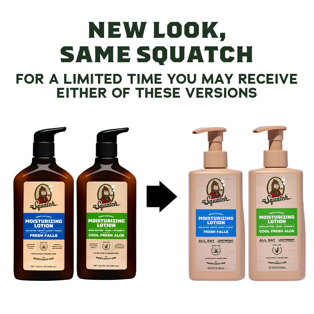 Dr. Squatch Natural Hand and Body Lotion for Men, 10 fl oz