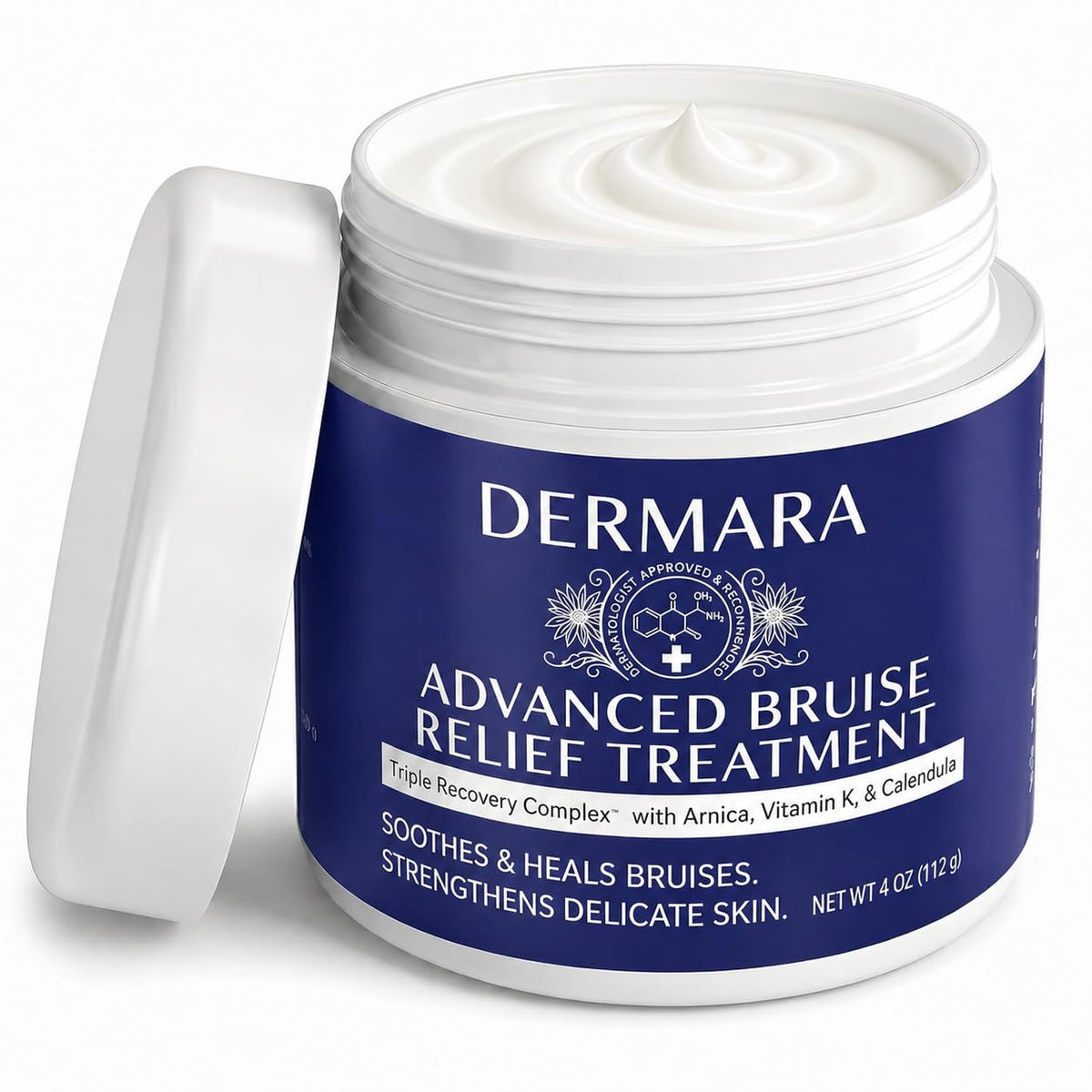 Dermara Bruise Cream with Arnica and Vitamins K, C & E, 4 Oz