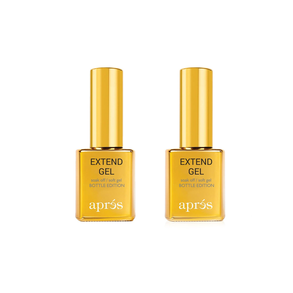 Aprés Extend Gel Gold Bottle Soft Gel Adhesive for Gel-X Tips, 15mL 2-Pack