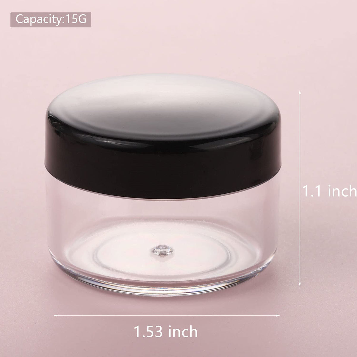 Plastic Sample Containers with Lids - Empty Cosmetic Jars