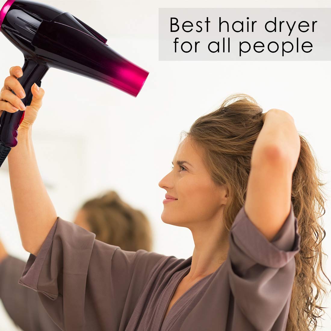 Mannice Professional Ionic Hair Dryer with Ceramic Tourmaline Technology