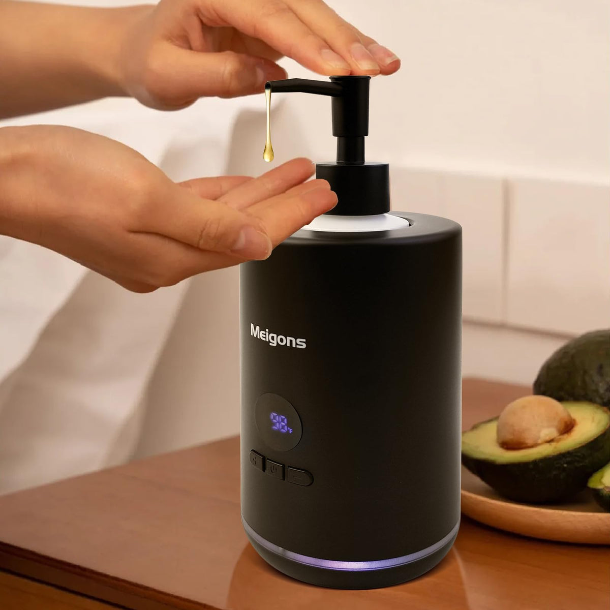 Meigons Massage Oil Warmer with Two Bottle Dispensers