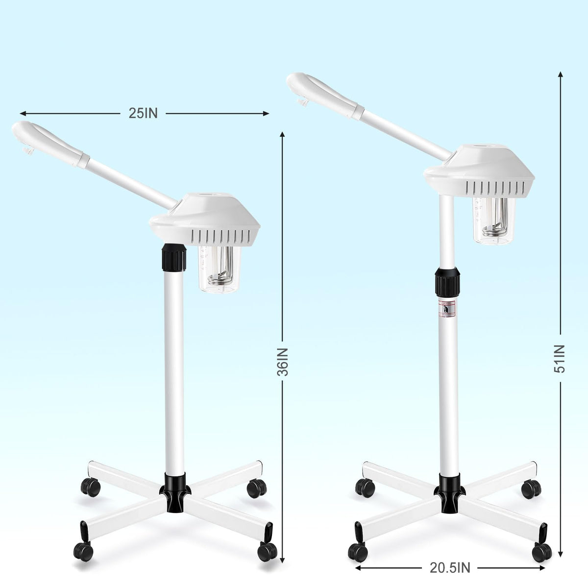 Professional Facial Steamer with Adjustable Height and Angle