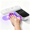 Compact Cordless UV LED Nail Lamp with 4 Modes, Timer & Rotating Panel
