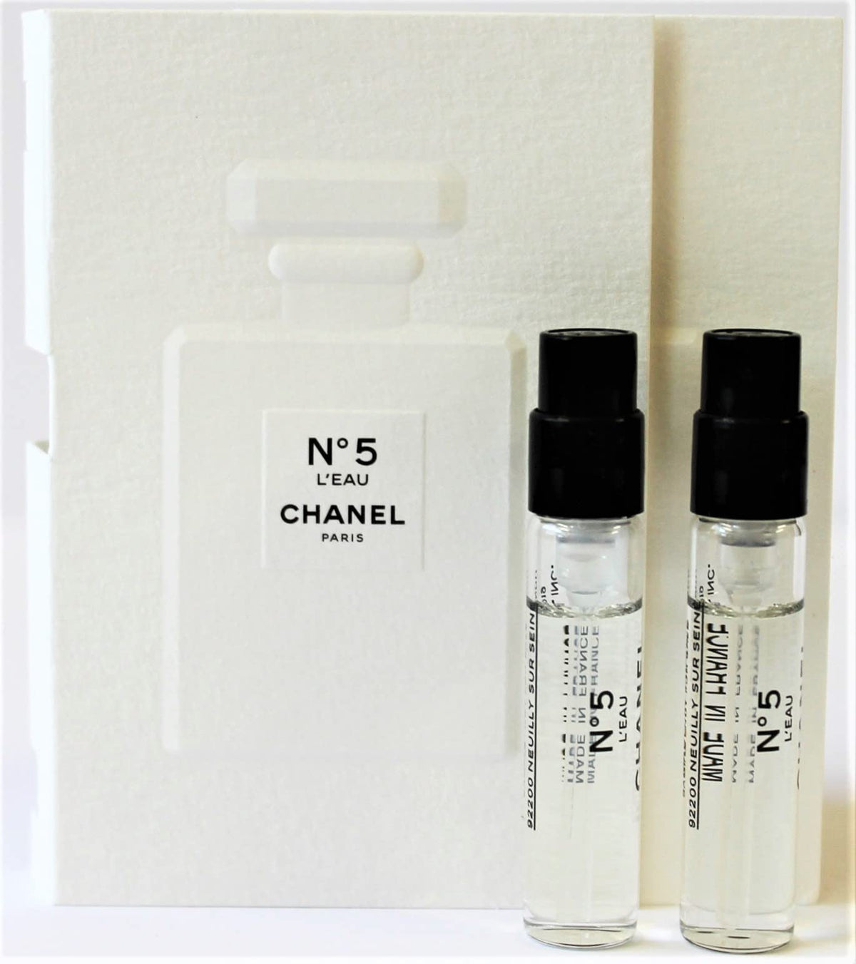 CHANEL N°5 L’EAU Eau de Toilette Spray Perfume Samples, 2 x 1.5ml