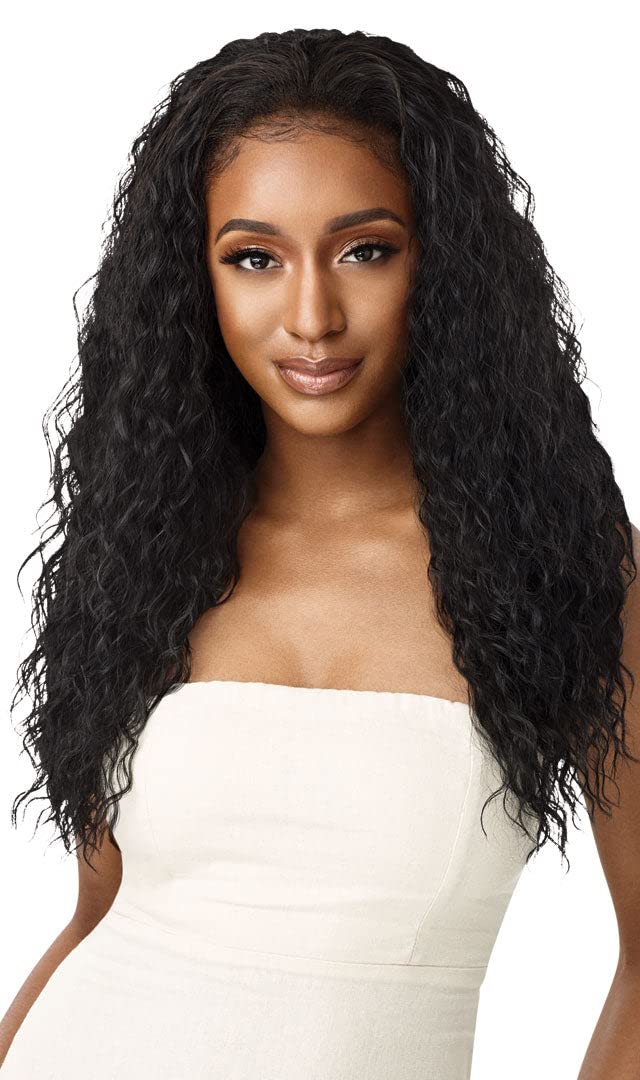 Outre Quick Weave Wet & Wavy Beach Curl Synthetic Half Wig 24" 1B