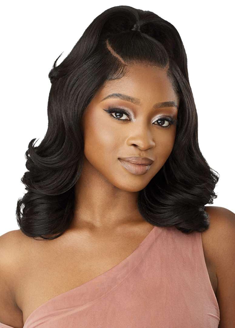 Outre 5x5 Lace Closure Wig, Human Hair Blend, Body Wave 16 Inch