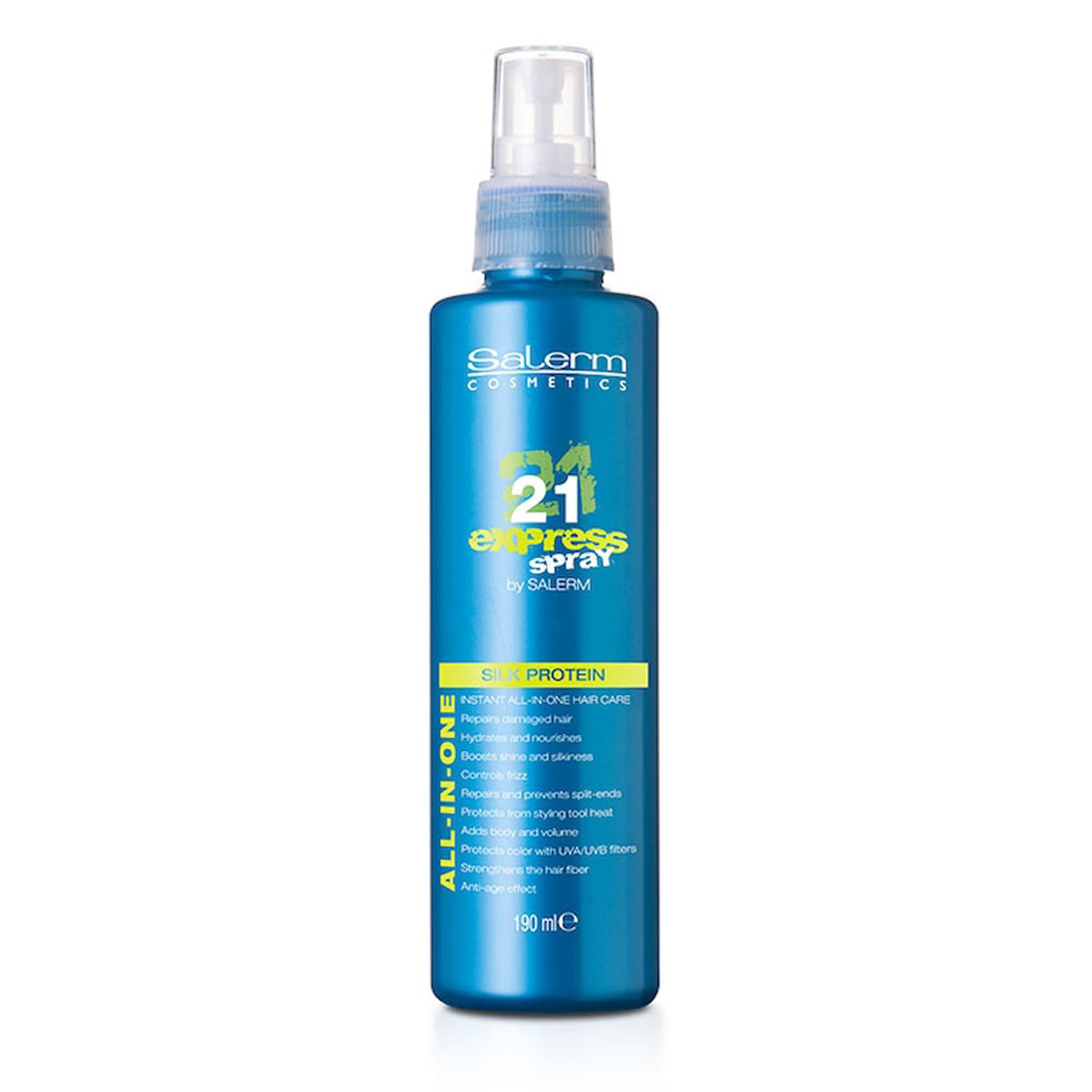 Salerm 21 Express Leave-In Hair Mask Spray with Silk Protein, 190 ml
