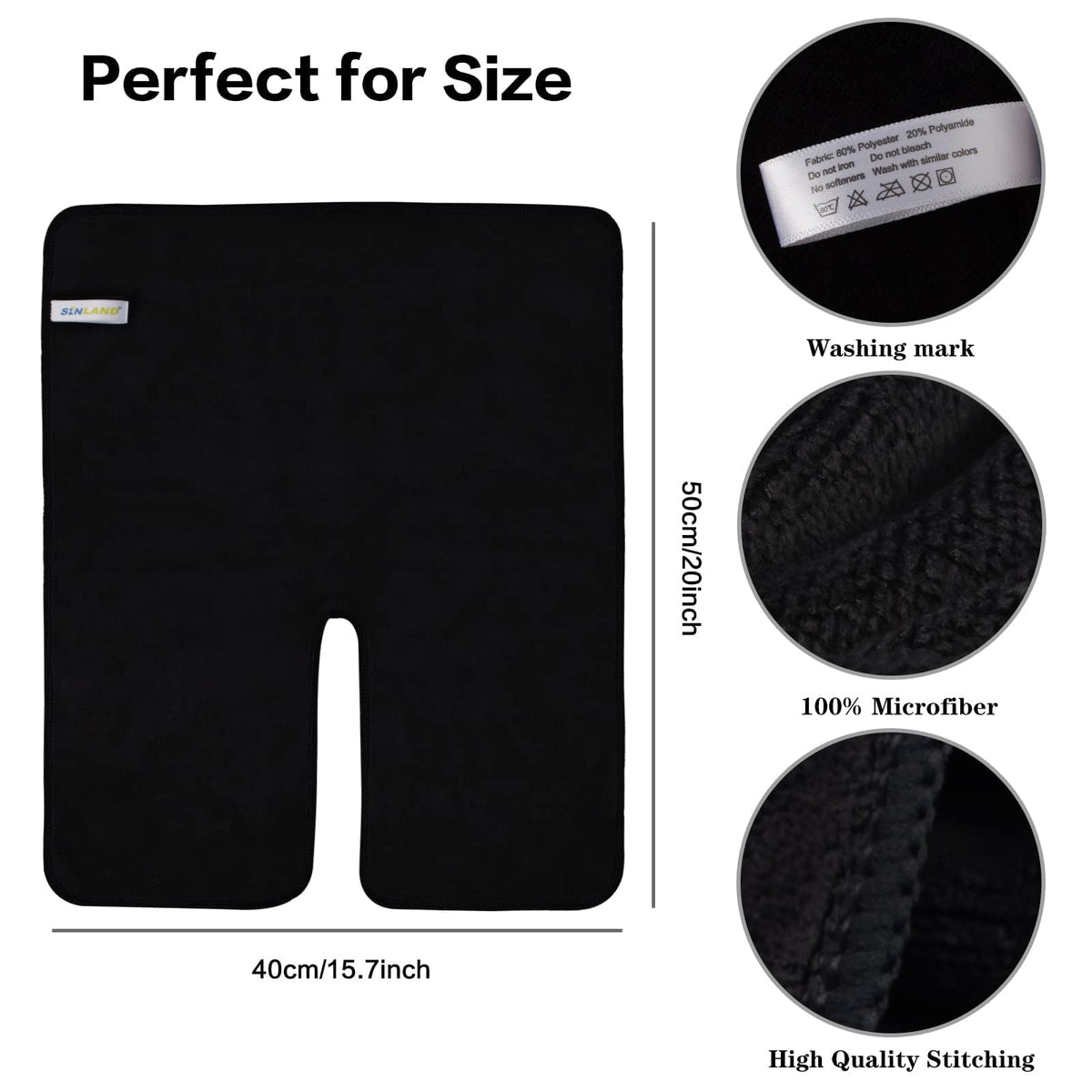 SINLAND Microfiber Esthetician Facial Towels with Split Design