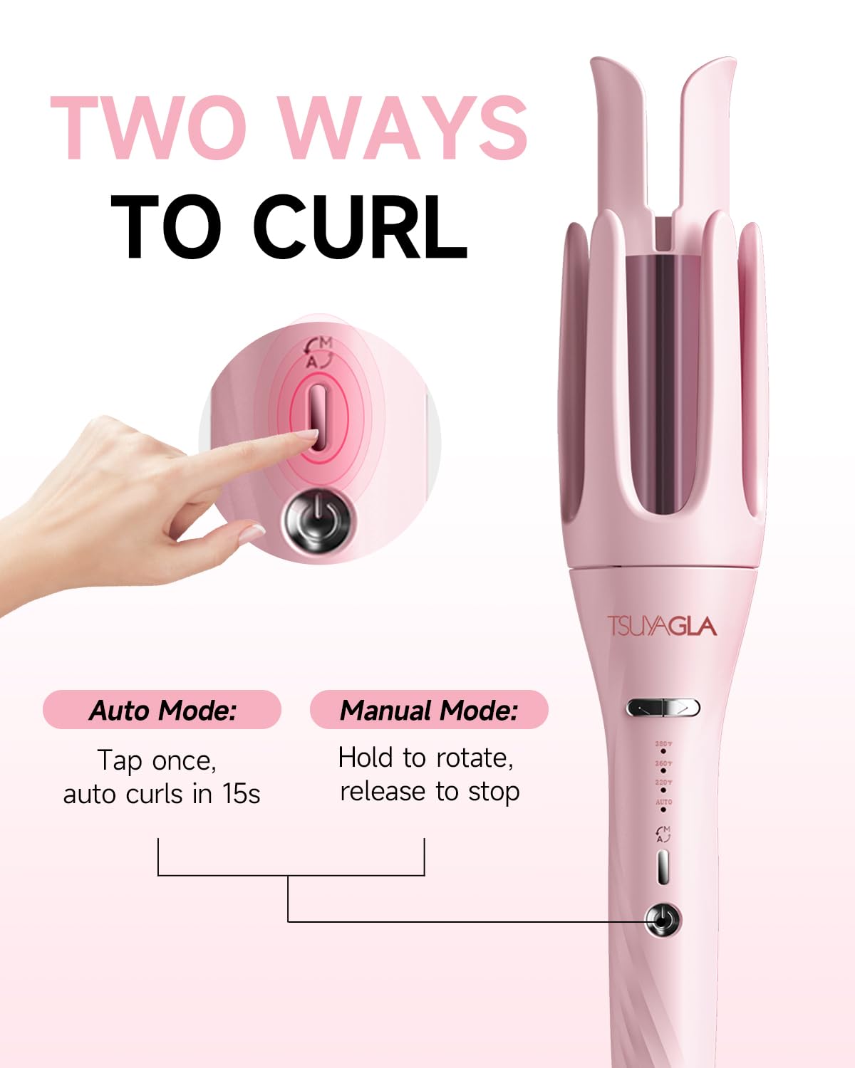3-in-1 Automatic Curling Iron with Ceramic Barrels