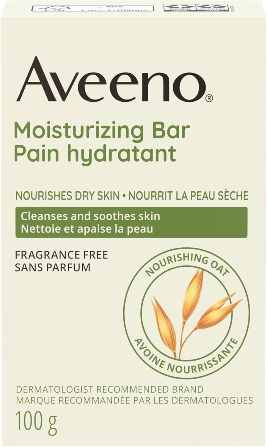 AVEENO Moisturizing Bar with Colloidal Oatmeal for Dry Skin