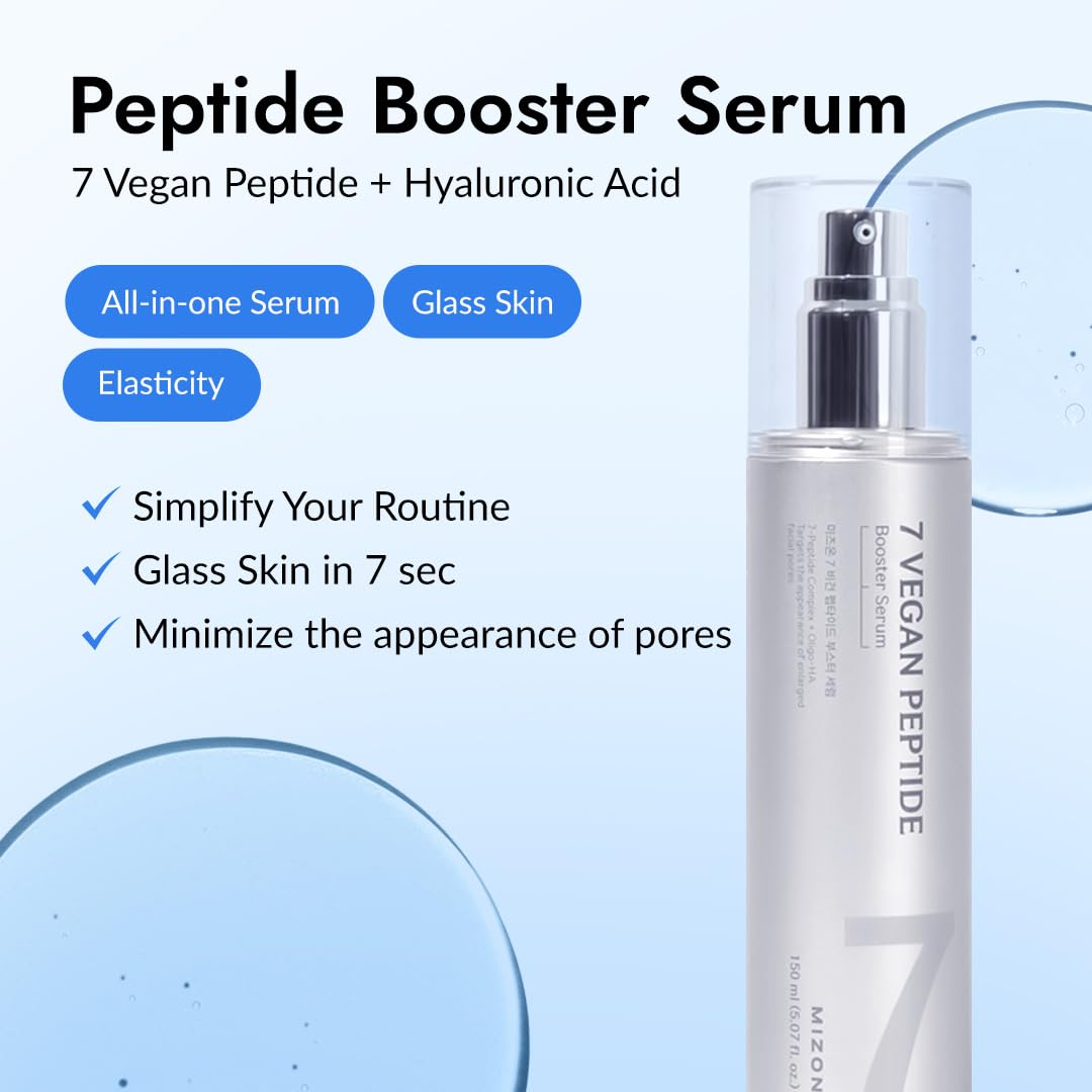 MIZON 7 Vegan Peptide Booster Serum, 5.07 fl oz