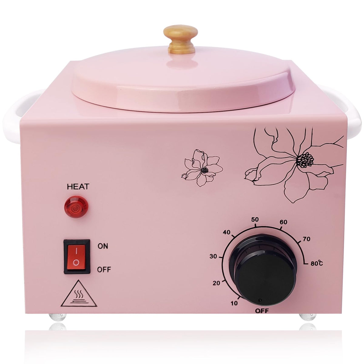 Pink Portable Wax Warmer with Adjustable Temperature Control