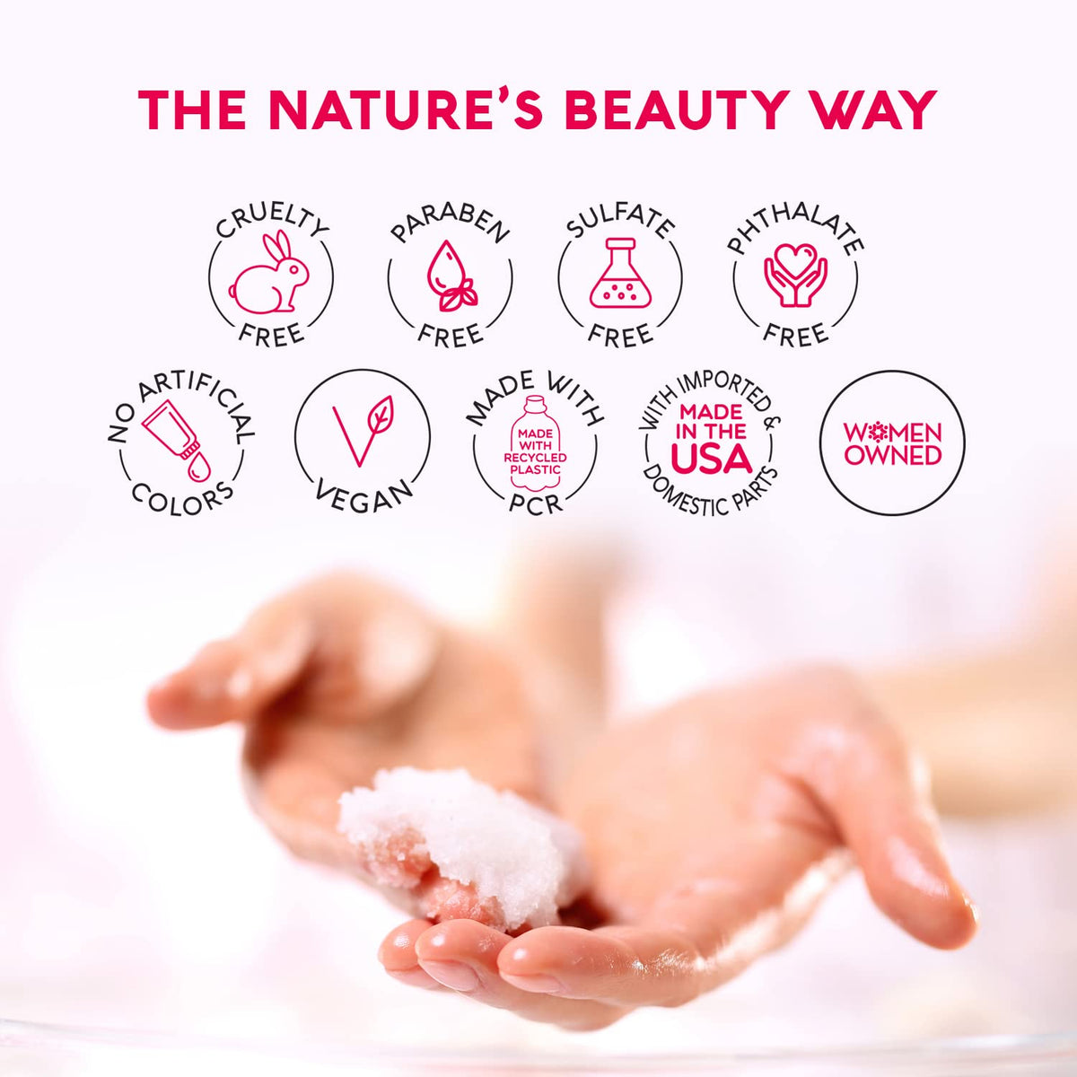 Nature's Beauty Sugar Body Scrub with Shea Butter and Nourishing Oils