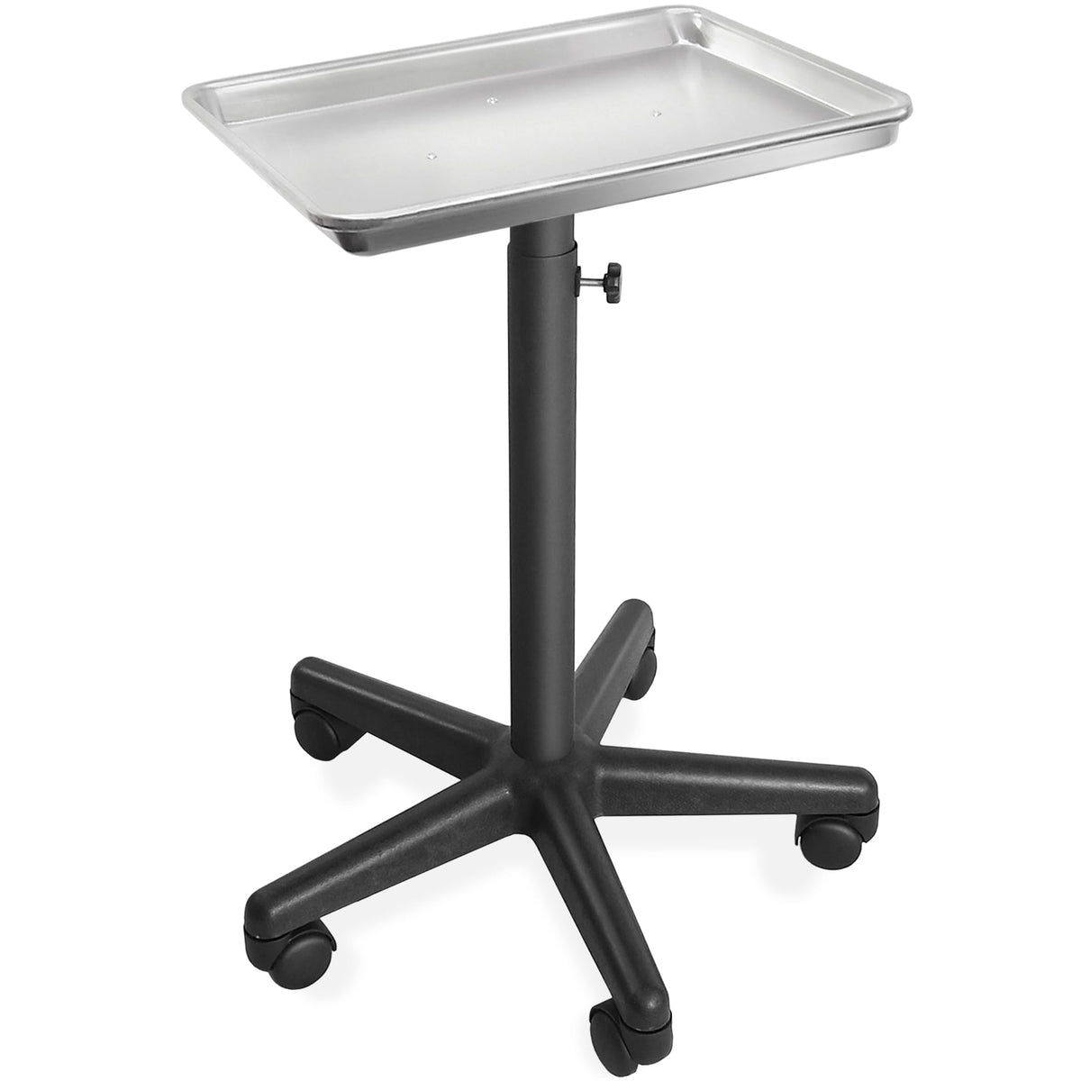 Saloniture Aluminum Salon Instrument Tray with Rolling Base