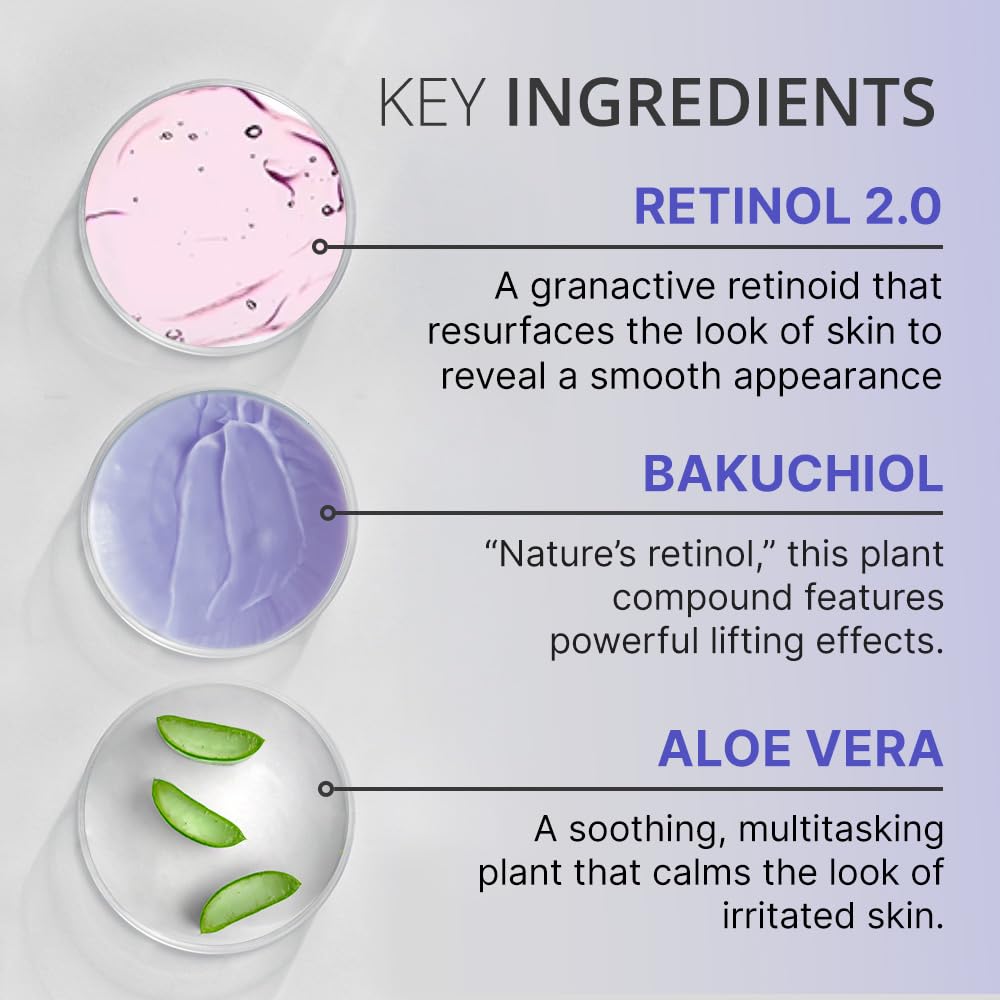 goPure Actives Firm & Lift Retinol Serum with Bakuchiol, 1 fl oz