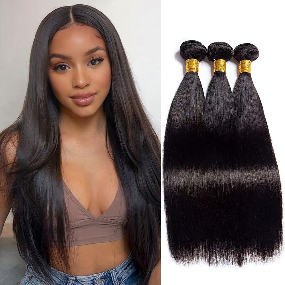 100% Unprocessed Virgin Human Hair Extensions, Natural Black