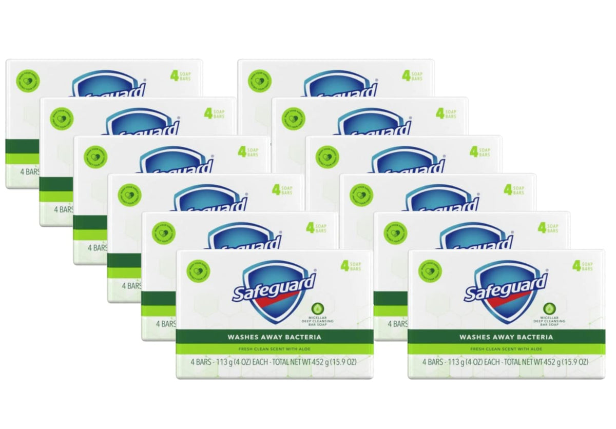Safeguard White Bar Soap, 4 Oz, 48 Bars
