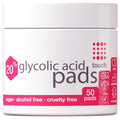 TOUCH 20% Glycolic Acid Exfoliating Face Pads, 50 Count